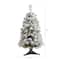 3ft. Pre-Lit Flocked White River Mountain Pine & Pinecones Artificial Christmas Tree with Clear LED Lights